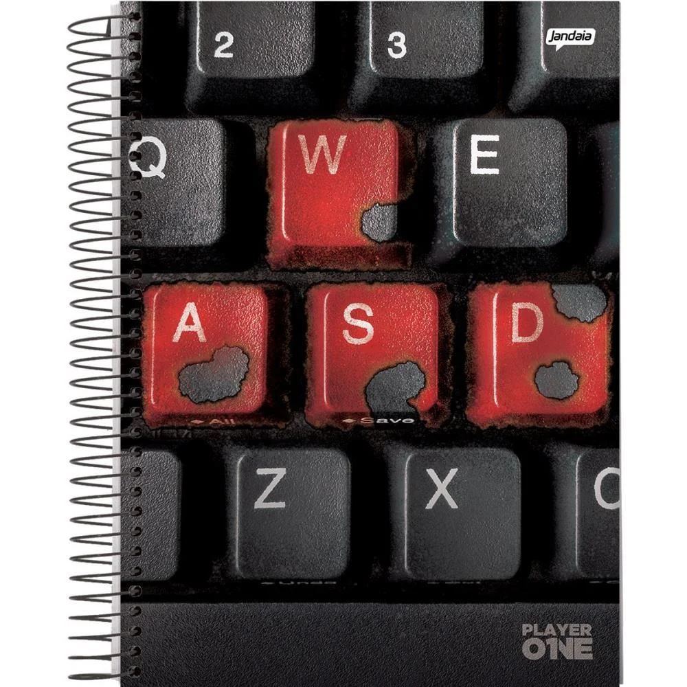 Caderno 10X1 Capa Dura Player 1 160Fls. I.a Jandaia (Pct.c/04) - imagem 6