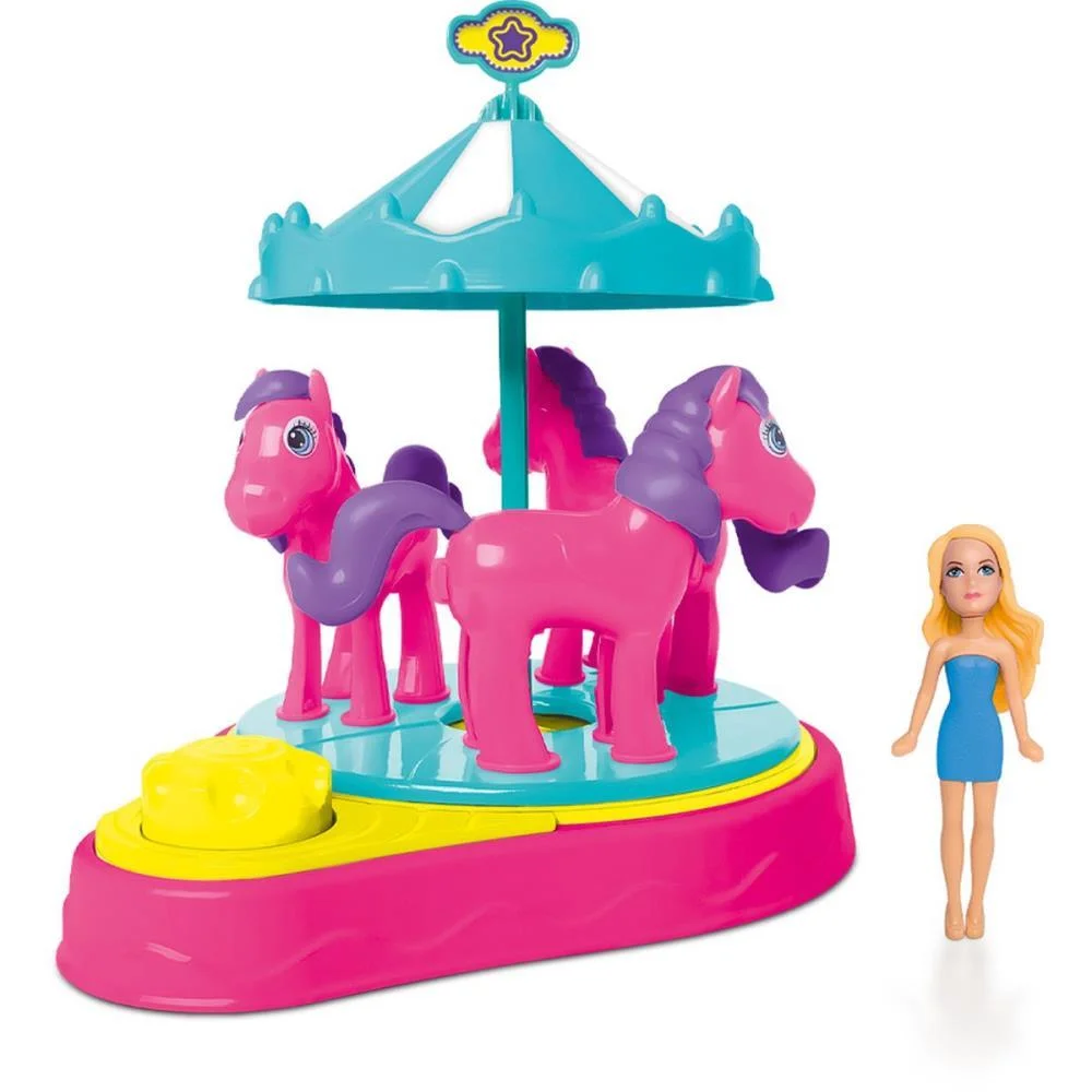 Cenario Tematico (Playset) Parque Da Judy Carrossel Samba Toys - imagem 4