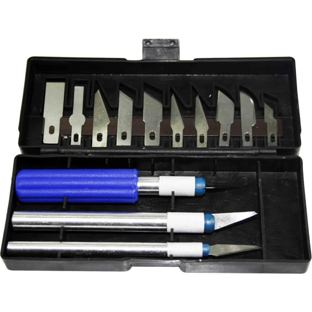 Estilete Especial Kit Precisao 3Cabos 13Laminas Western (Estojo) - imagem 4