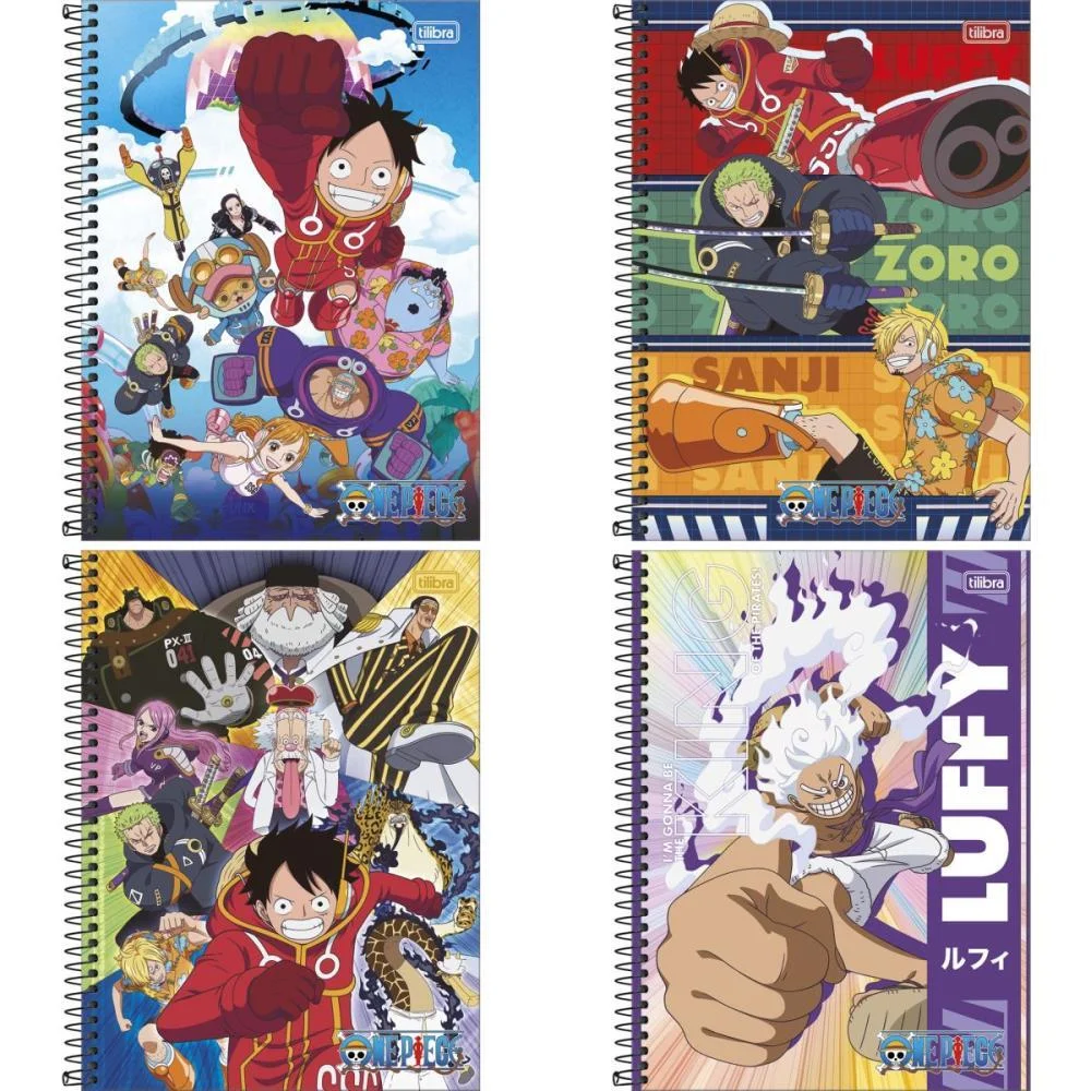 Caderno 10X1 Capa Dura One Piece 160Fls. Tilibra (Pct.c/04) - imagem 2