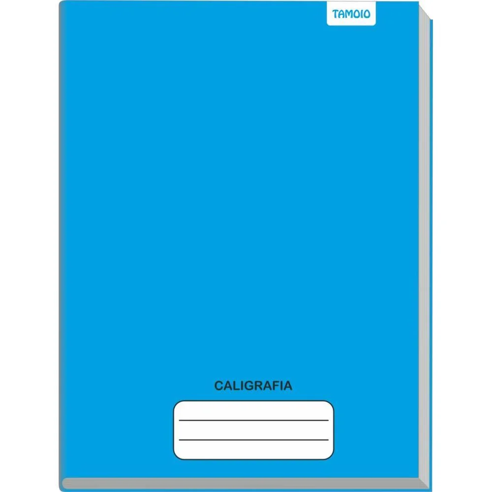 Caderno Caligrafia Capa Dura Liso 48F 1/4 Broch.horiz.azul Tamoio (Pct.c/05) - imagem 2