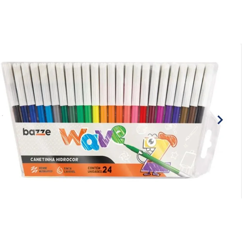 Caneta Hidrografica Bazze Wave 24 Cores Summit (Pct.c/12) - imagem 2