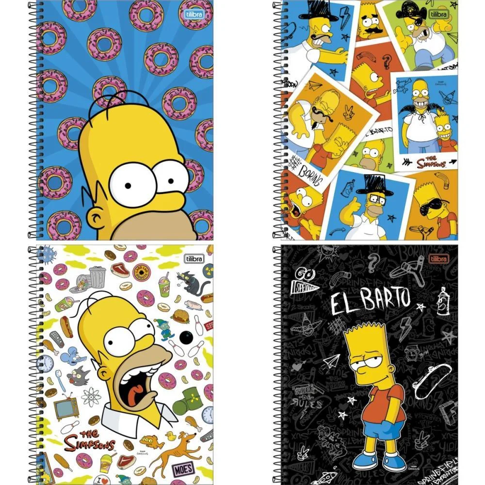 Caderno 10X1 Capa Dura The Simpsons 160Fls. Tilibra (Pct.c/04) - imagem 2