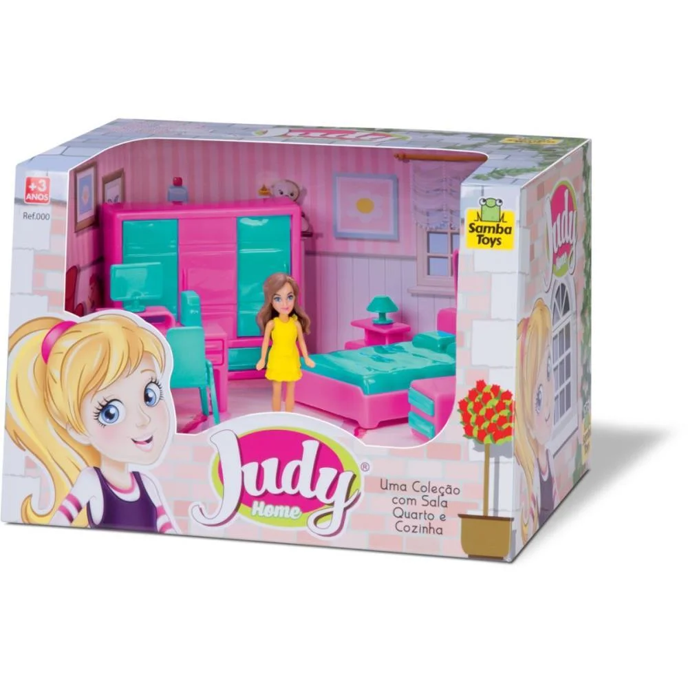 Casinha De Boneca Colecao Judy Quarto C/Boneca Samba Toys (Unidade) - imagem 3