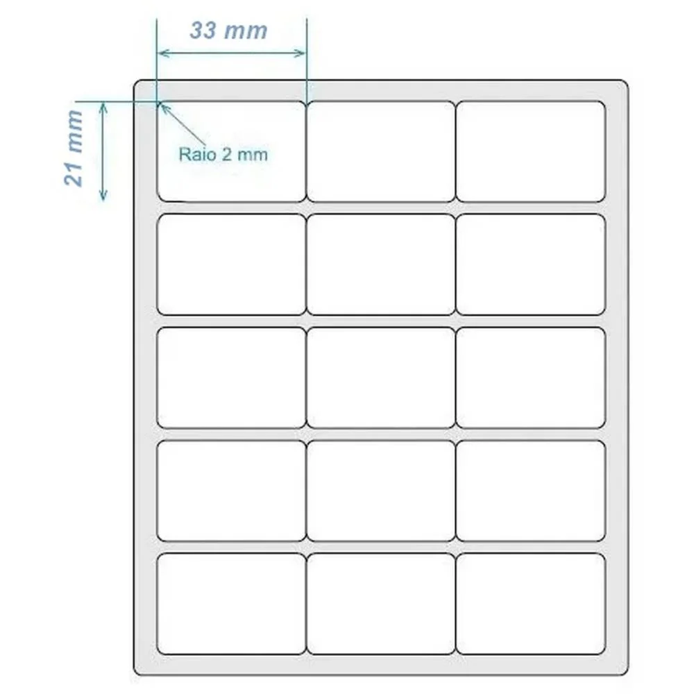 Etiqueta Para Codigo De Barras Couche 33X21X30M 3Carreiras Creative (Rolo) - imagem 2