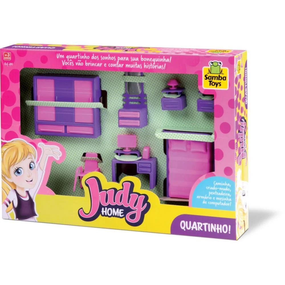 Casinha De Boneca Colecao Judy Home Quarto Samba Toys (Unidade) - imagem 4