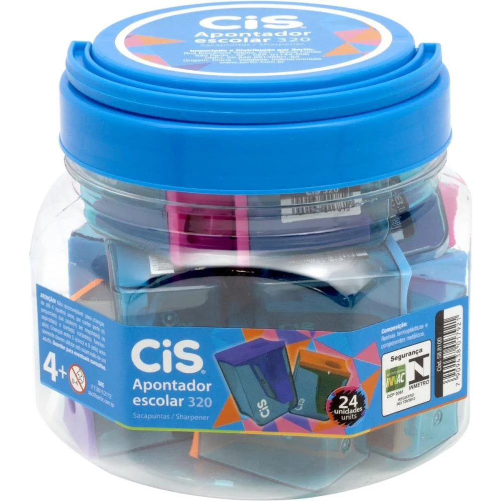 Apontador Com Deposito Cis 320 Neon Cores Sertic (Pote-24) - imagem 2