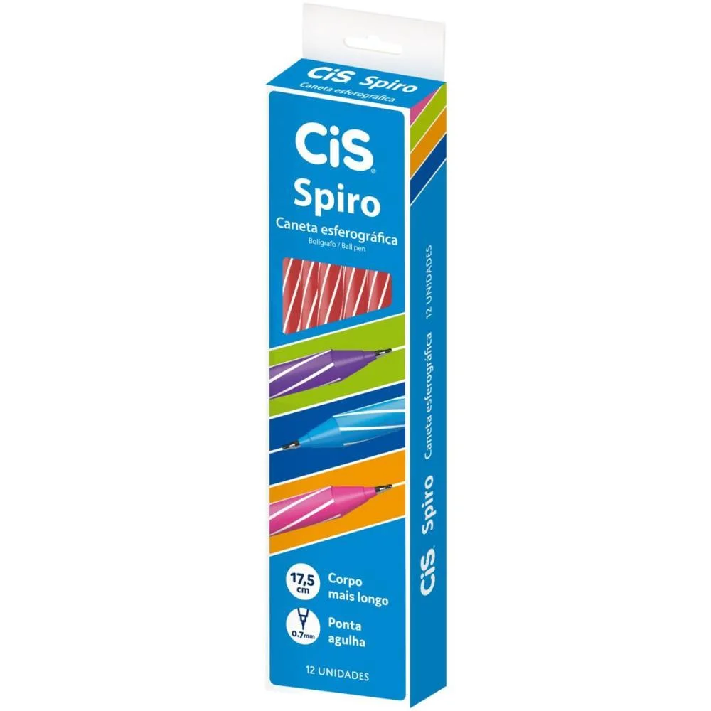 Caneta Esferografica Cis Spiro 0,7Mm Vermelha Sertic (Cx.c/12) - imagem 2