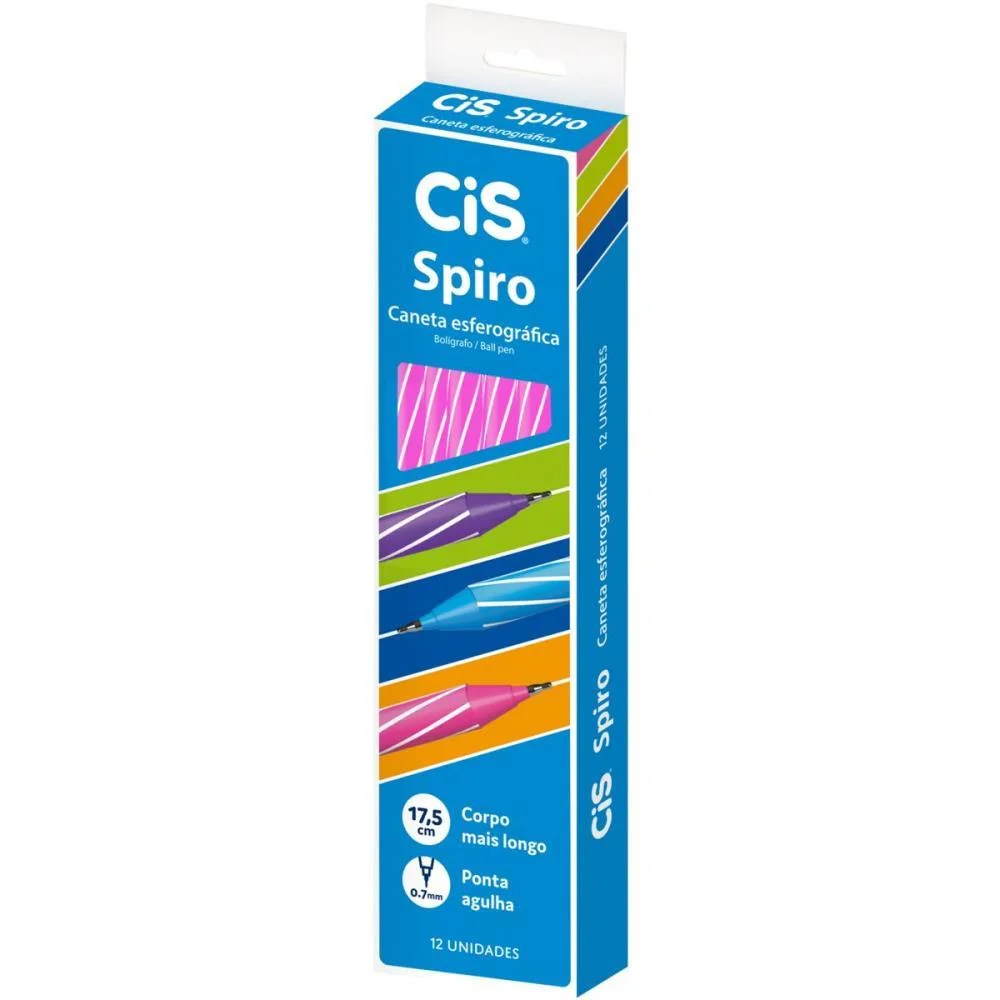 Caneta Esferografica Cis Spiro 0,7Mm Rosa Sertic (Cx.c/12) - imagem 3
