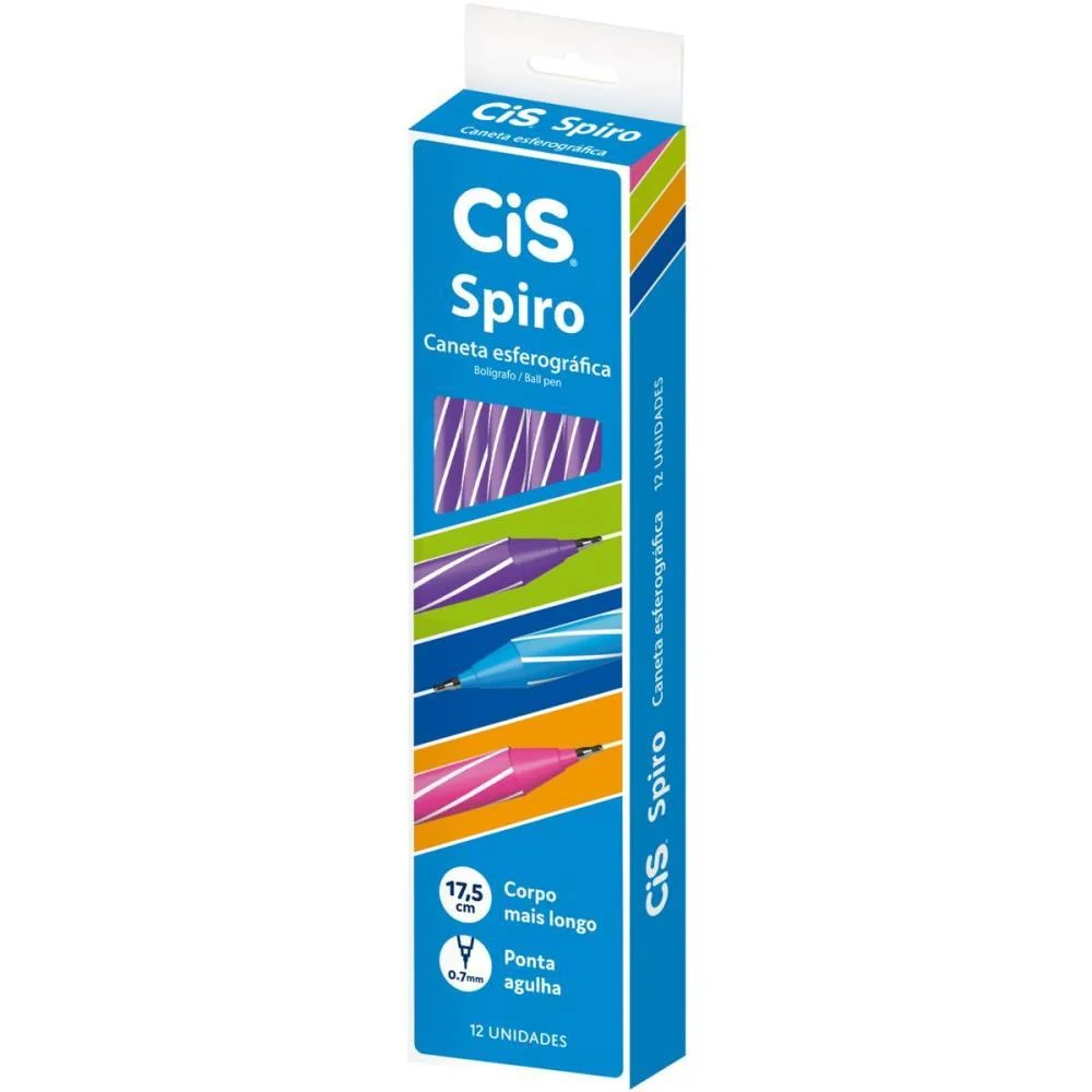 Caneta Esferografica Cis Spiro 0,7Mm Roxa Sertic (Cx.c/12) - imagem 3