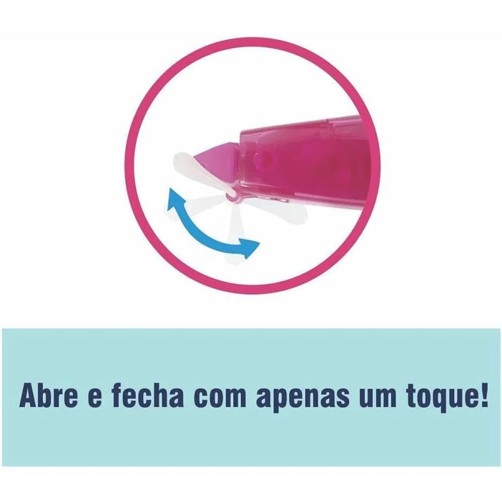 Corretivo Em Fita Corretion Tape 6M Rosa C/Refil Pentel (Cx.c/12) - imagem 6