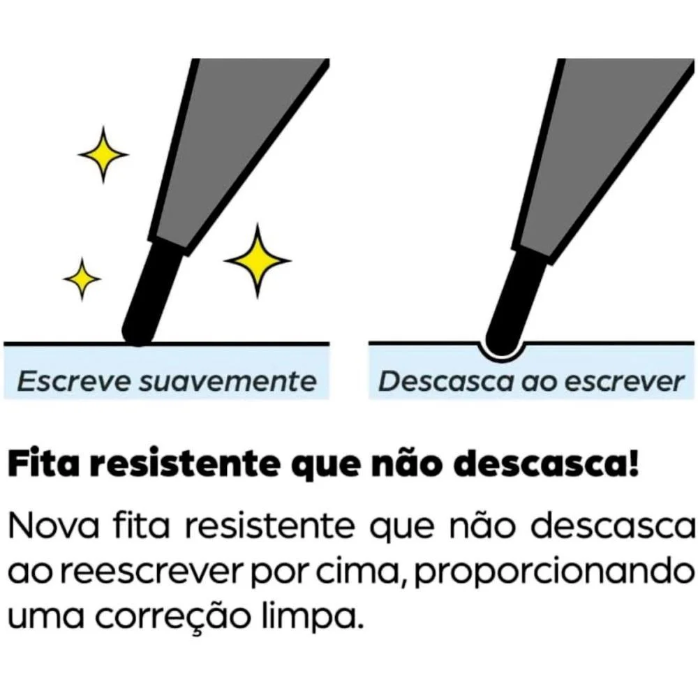 Corretivo Em Fita Corretion Tape 6M Azul C/Refil Pentel (Cx.c/12) - imagem 7