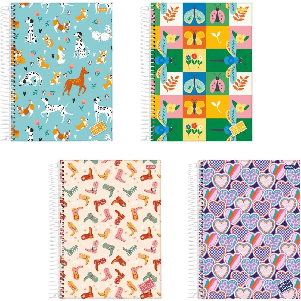 Caderno Espiral 1/4 Capa Dura Stella 80Fls. Jandaia (Pct.c/05) - imagem 2