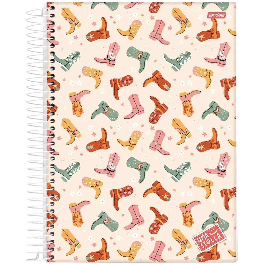 Caderno Espiral 1/4 Capa Dura Stella 80Fls. Jandaia (Pct.c/05) - imagem 7
