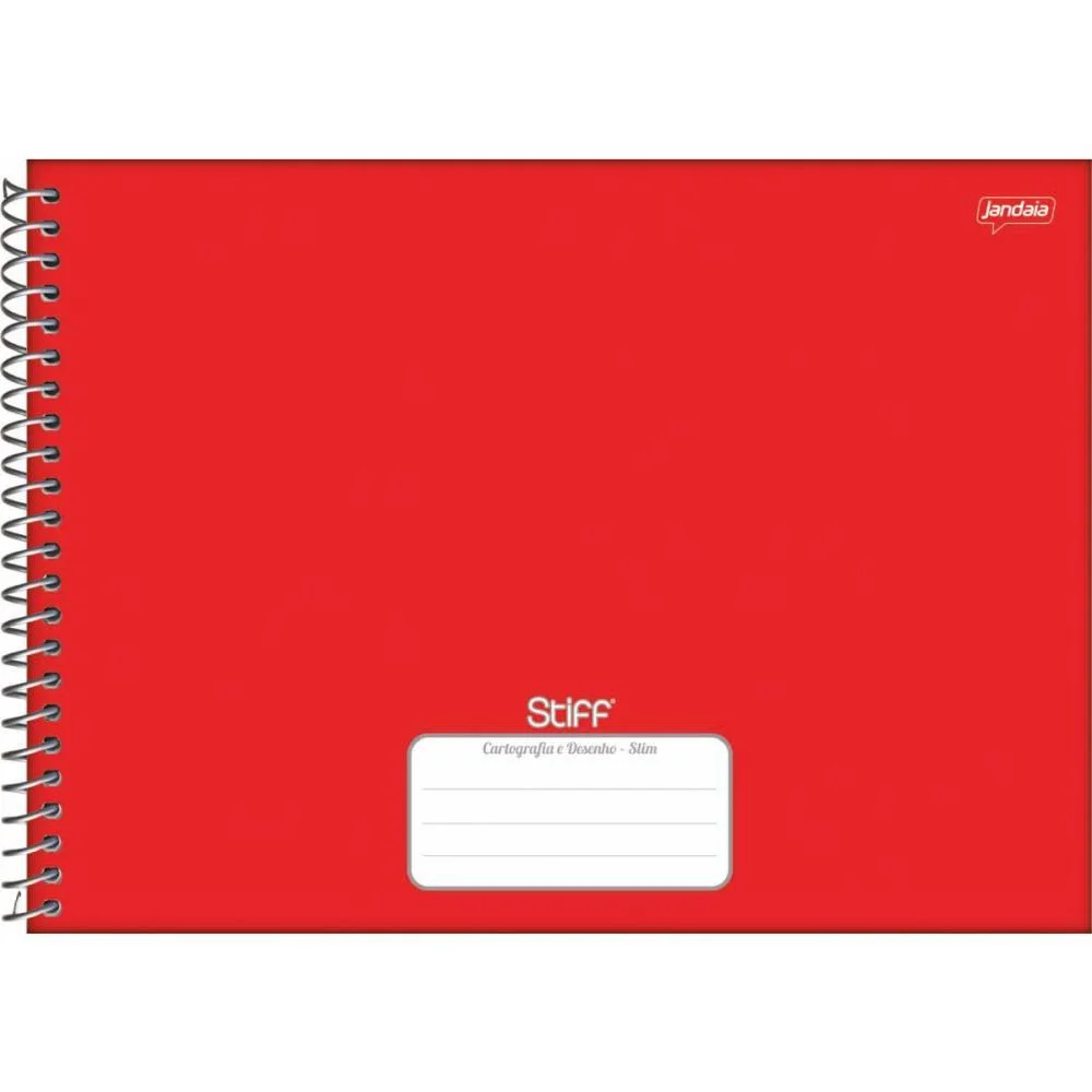 Caderno Desenho Univ Capa Dura Stiff Vermelho 80Fls. Jandaia (Pct.c/04) - imagem 3