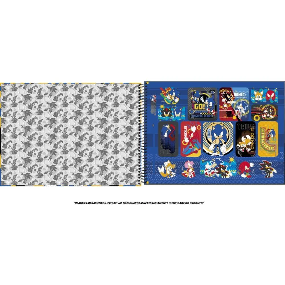 Caderno Desenho Univ Capa Dura Sonic 80Fls. Tilibra (Pct.c/04) - imagem 4
