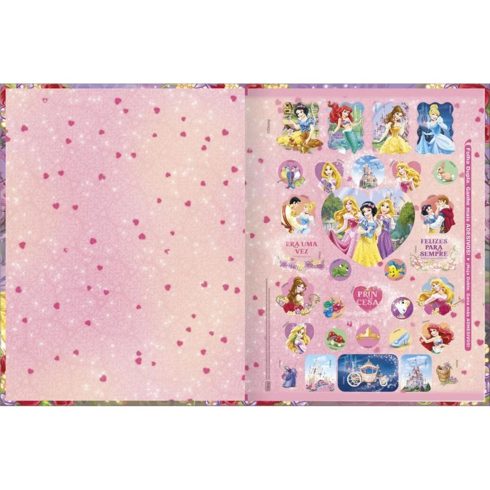 Caderno Brochurao Capa Dura Princesas 80Fls. Tilibra (Pct.c/05) - imagem 4