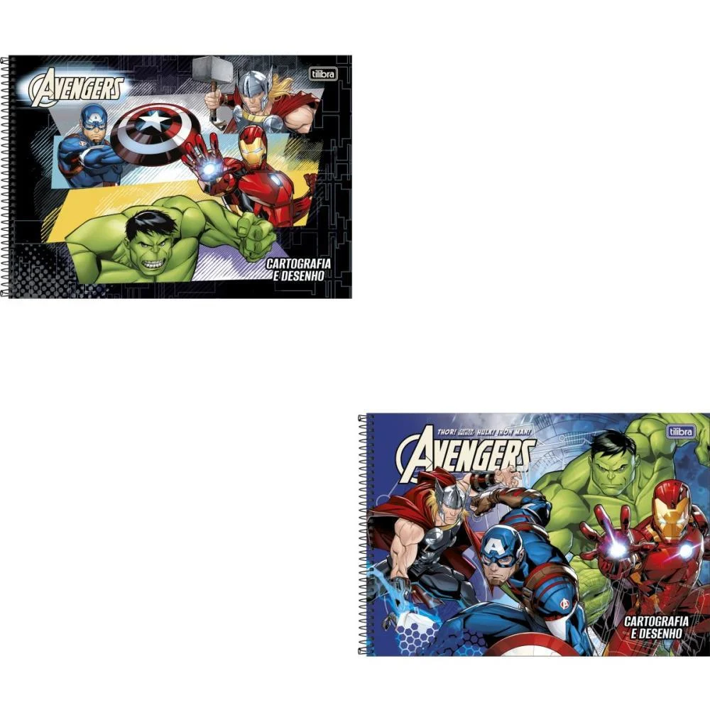 Caderno Desenho Univ Capa Dura Avengers 80Fls. Tilibra (Pct.c/04) - imagem 2