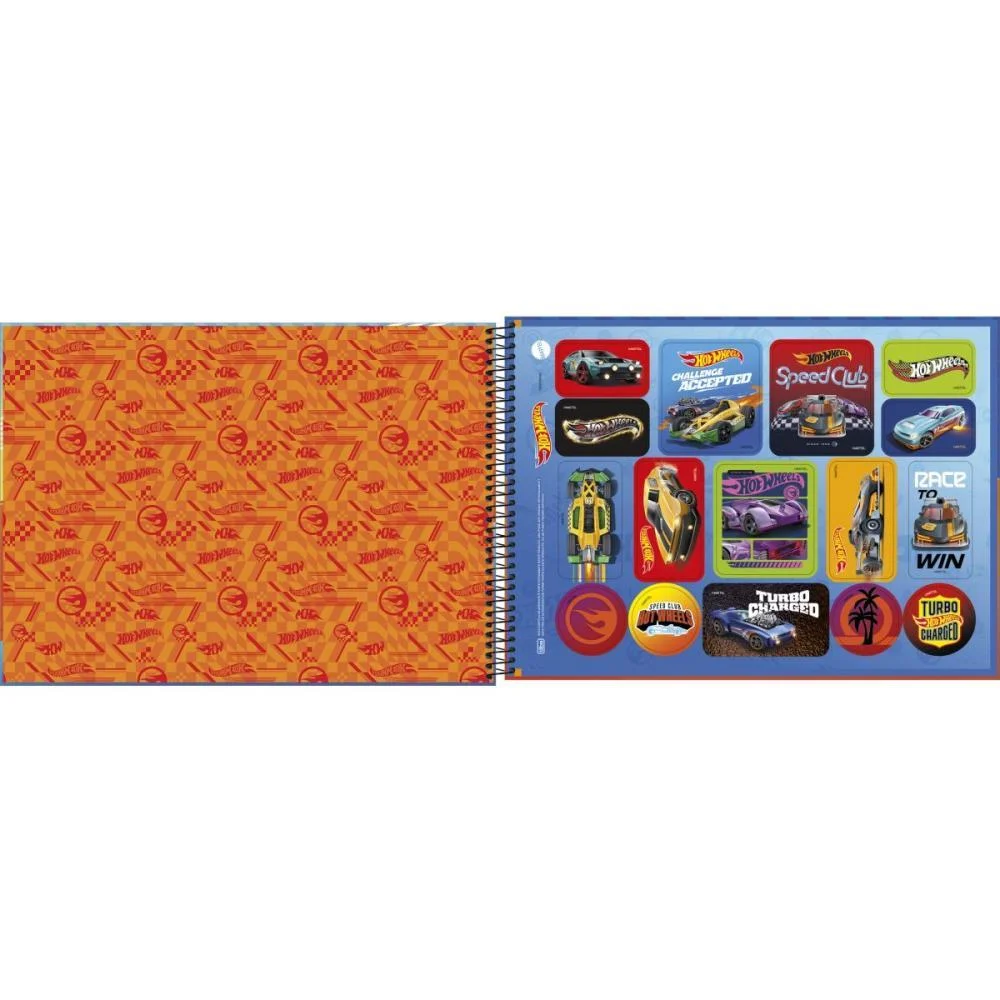 Caderno Desenho Univ Capa Dura Hot Wheels 80Fls. Tilibra (Pct.c/04) - imagem 3