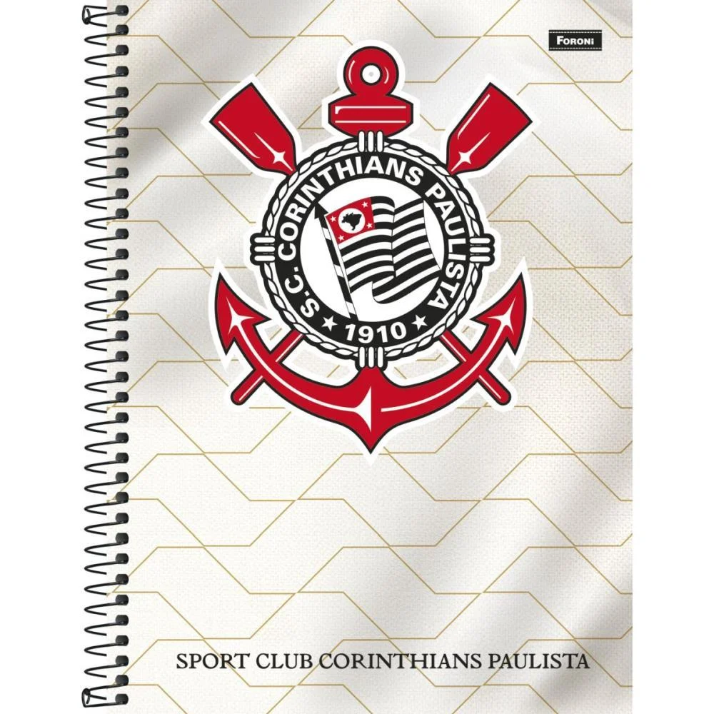 Caderno 15X1 Capa Dura Corinthians 240Fls. Foroni (Pct.c/02) - imagem 6