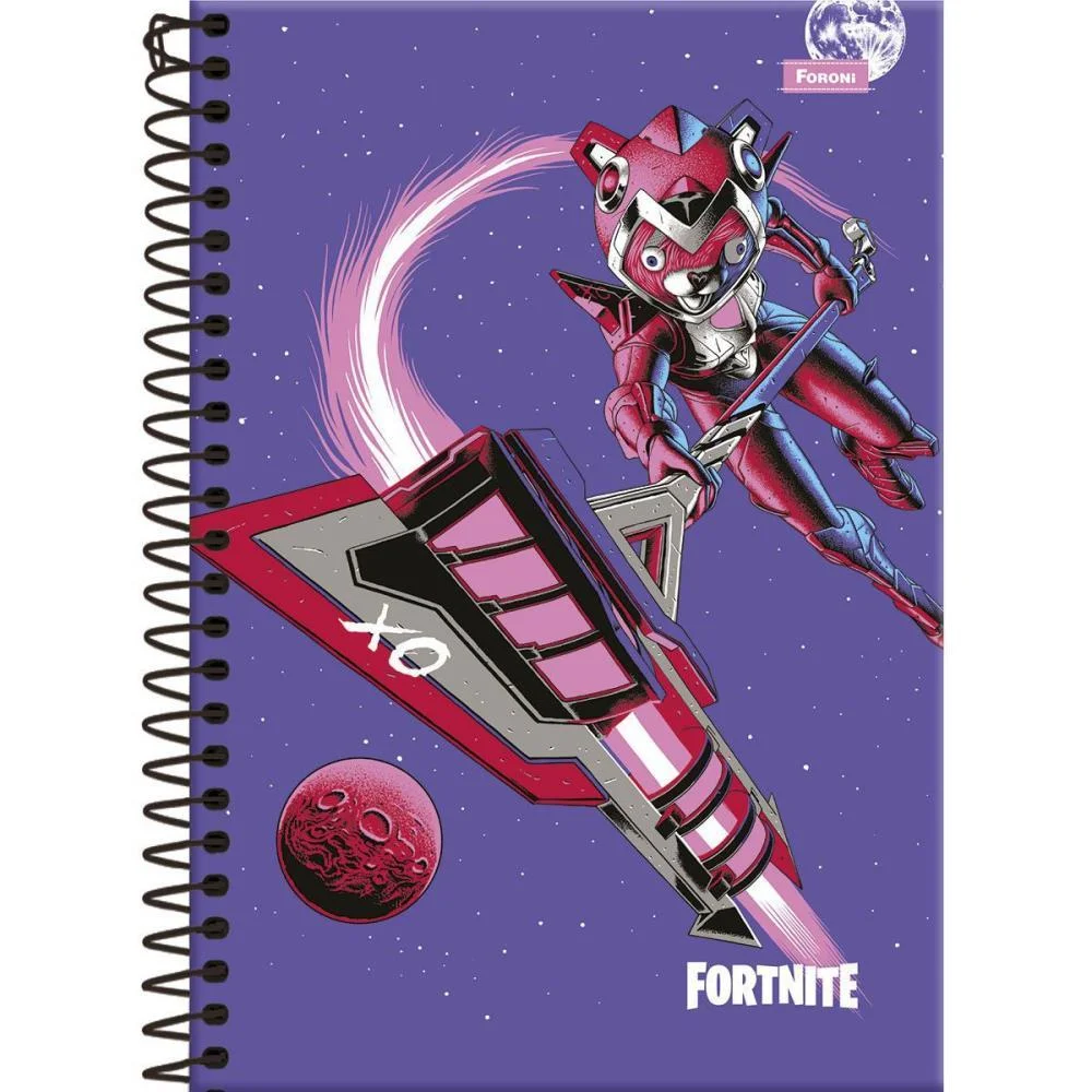 Caderno 10X1 Capa Dura Fortnite 160F Foroni (Pct.c/04) - imagem 5
