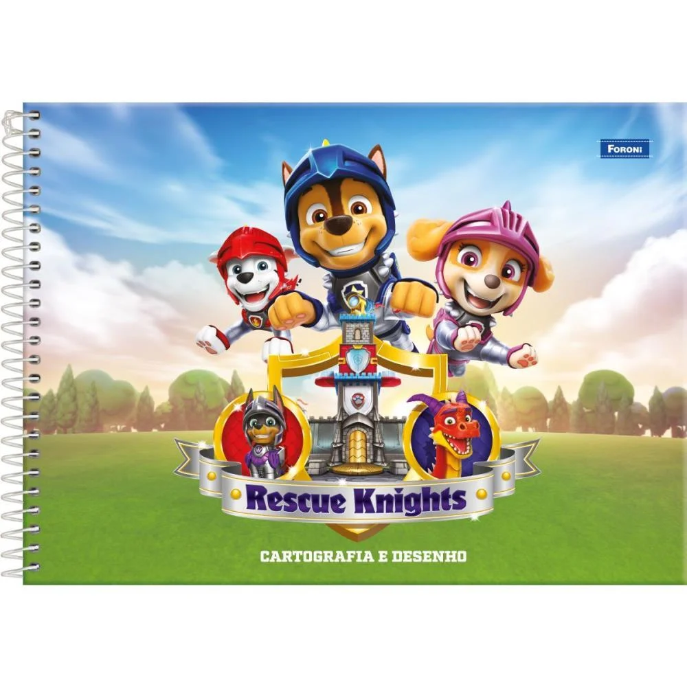 Caderno Desenho Univ Capa Dura Patrulha Canina 80Fls. Foroni (Pct.c/05) - imagem 2