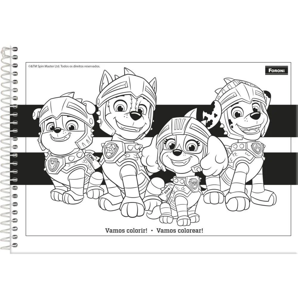 Caderno Desenho Univ Capa Dura Patrulha Canina 80Fls. Foroni (Pct.c/05) - imagem 4