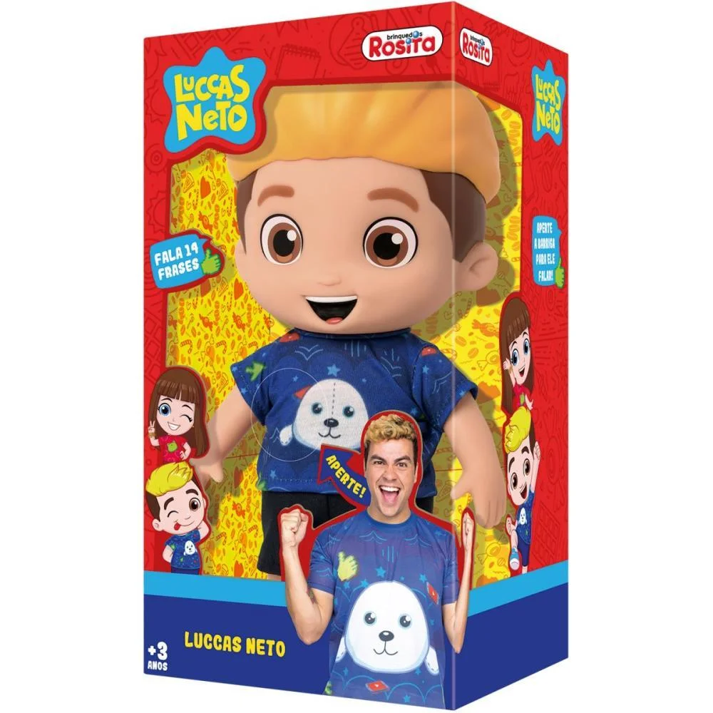 Boneco E Personagem Luccas Neto 15 Frases Novo 27C Baby Brink (Unidade) - imagem 3