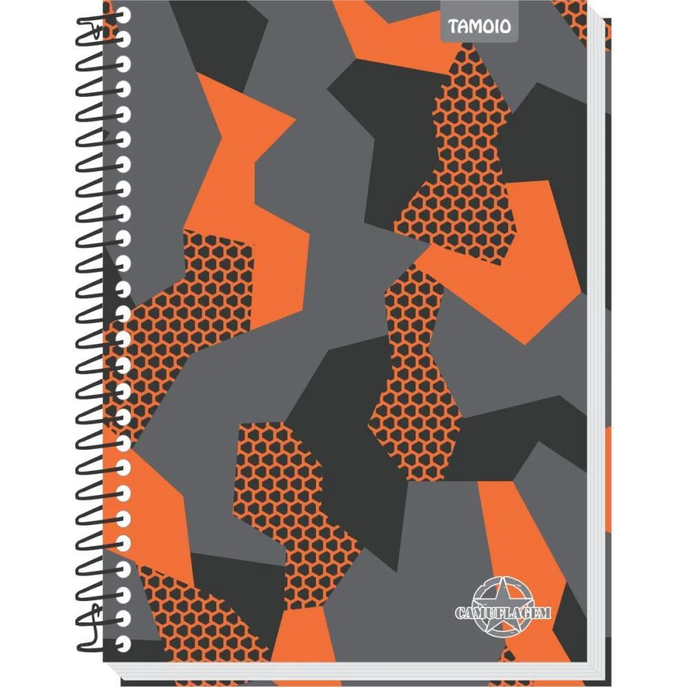 Caderno Espiral 1/4 Capa Dura Camuflagem 96 Folhas Tamoio (Pct.c/04) - imagem 7