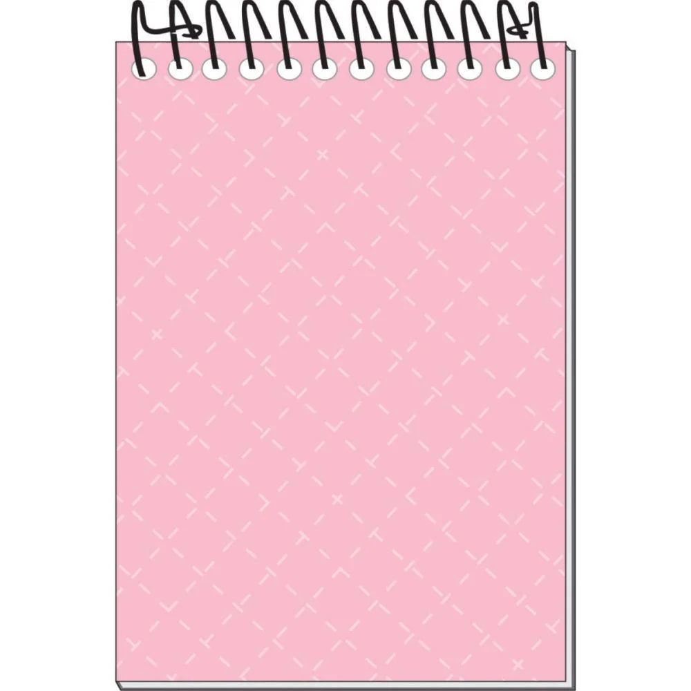 Caderneta Apontamento 1/16 Rosa C.d Espiral 64 Folhas Tamoio (Pct.c/10) - imagem 2