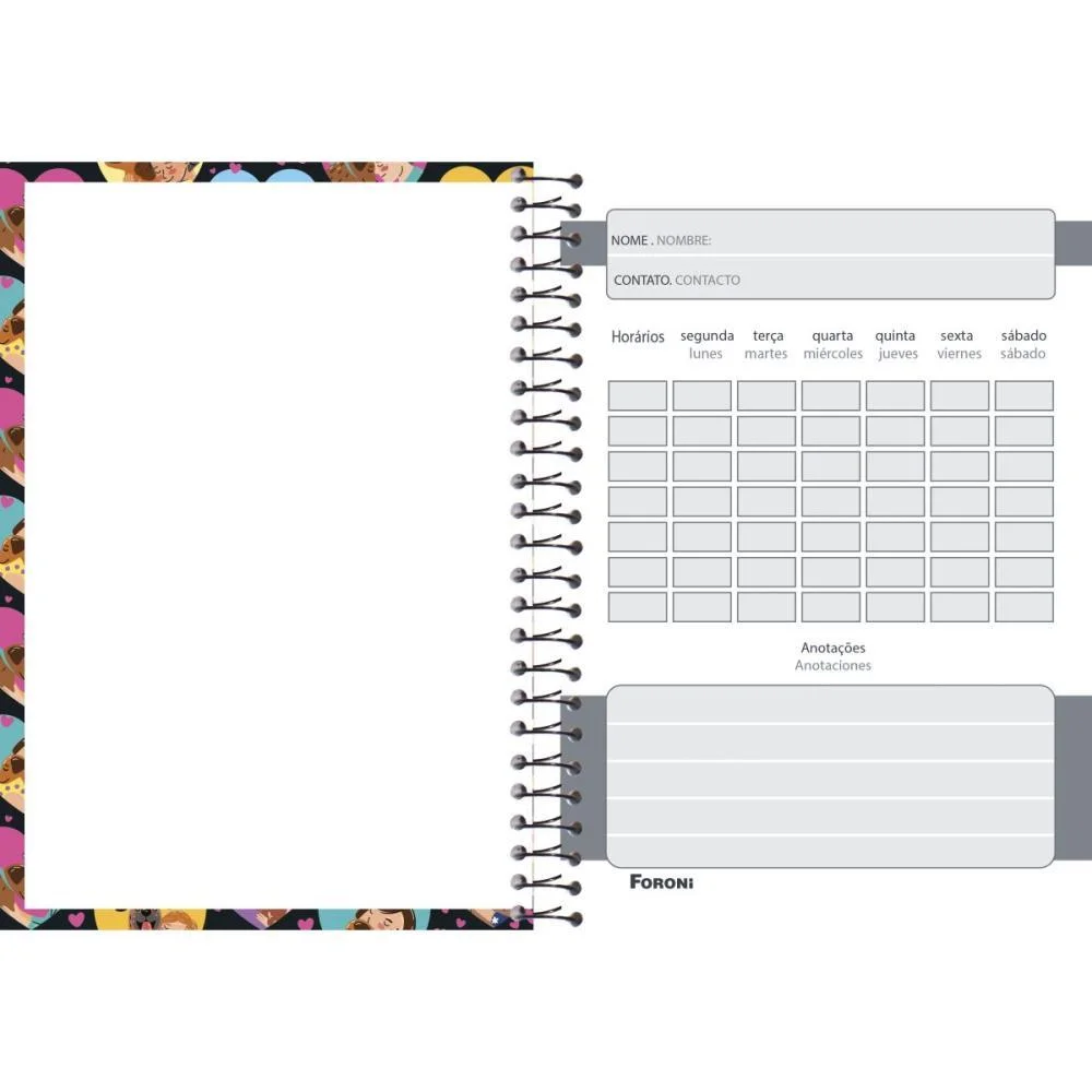 Caderno Espiral 1/4 Capa Dura Pop Collection 80Fls. Foroni (Pct.c/05) - imagem 6
