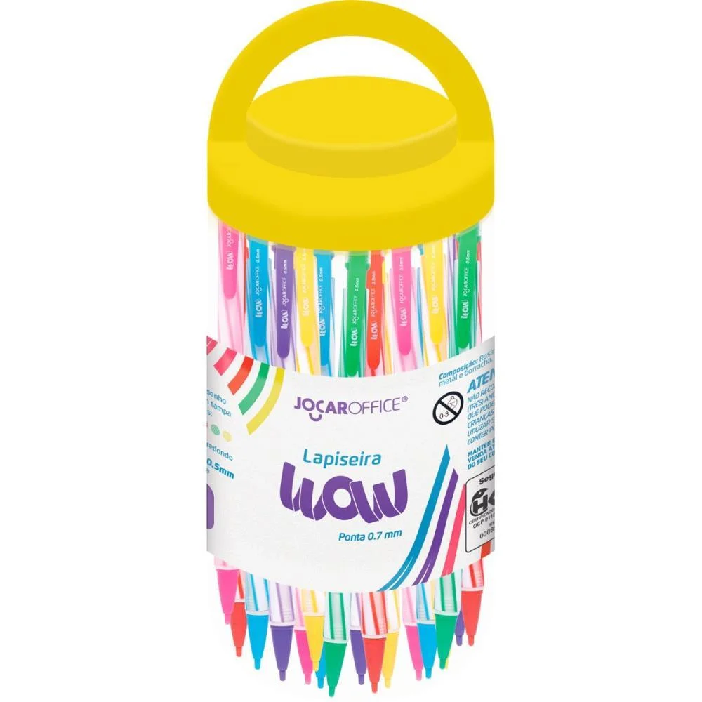 LAPISEIRA 0.7MM WOW FUN METAL GRAF/BORRAC.6COR LEONORA (POTE-24) - imagem 3