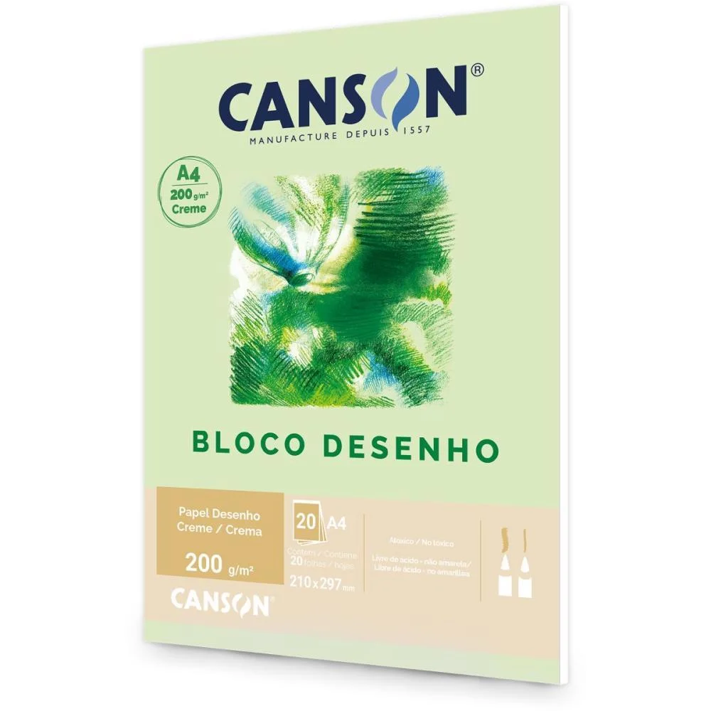 BLOCO PARA EDUCACAO ARTISTICA CREME A4 200G 20FLS UNIVERSIT. CANSON (UNIDADE) - imagem 3