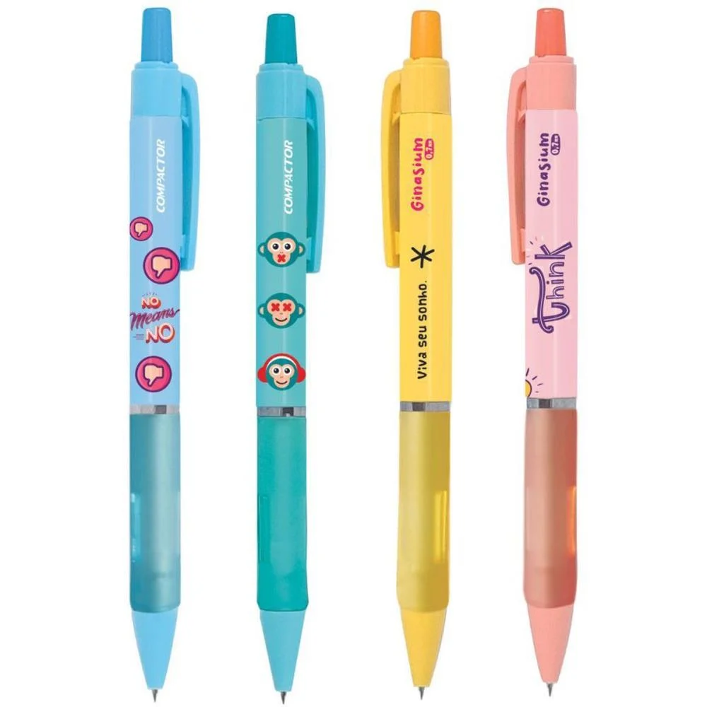 LAPISEIRA 0.7MM GINASIUM PASTEL 4CORES SORTIDA COMPACTOR (DP.C/24) - imagem 3