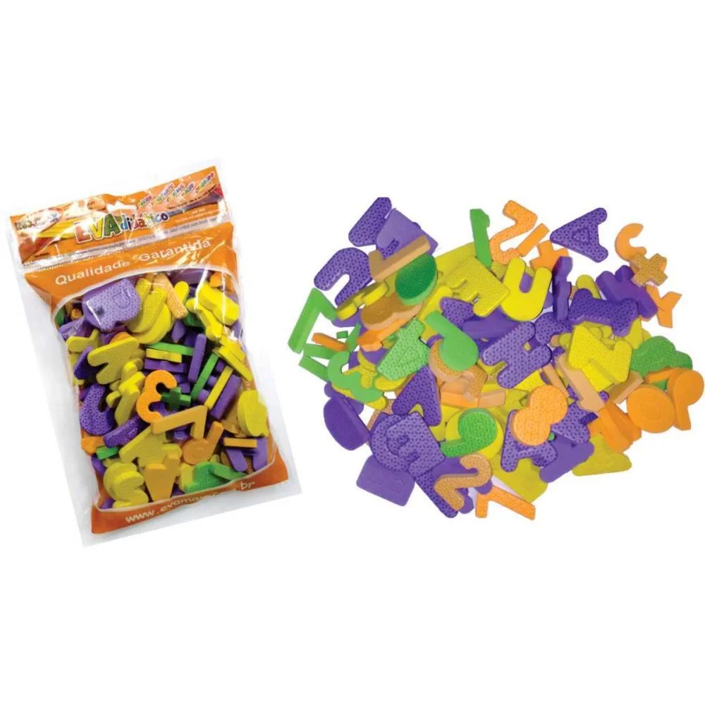 MATERIAL DIDATICO EVA ALFANUMERICO 5MM 107PC 5X3CM. EVAMAX (UNIDADE) - imagem 2