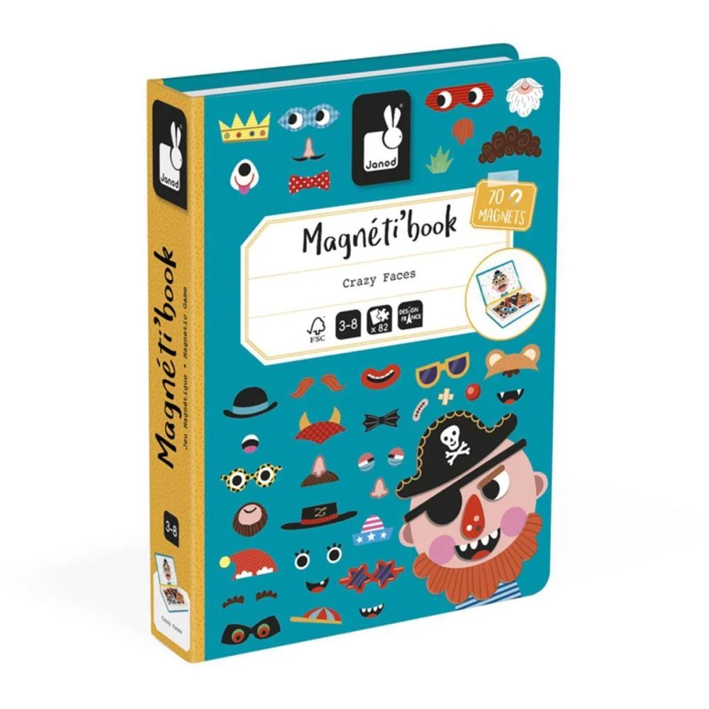 LIVRO MAGNETICO INFANTIL CRAZY FACES MENINOS 82 PECAS MAPED (UNIDADE) - imagem 5