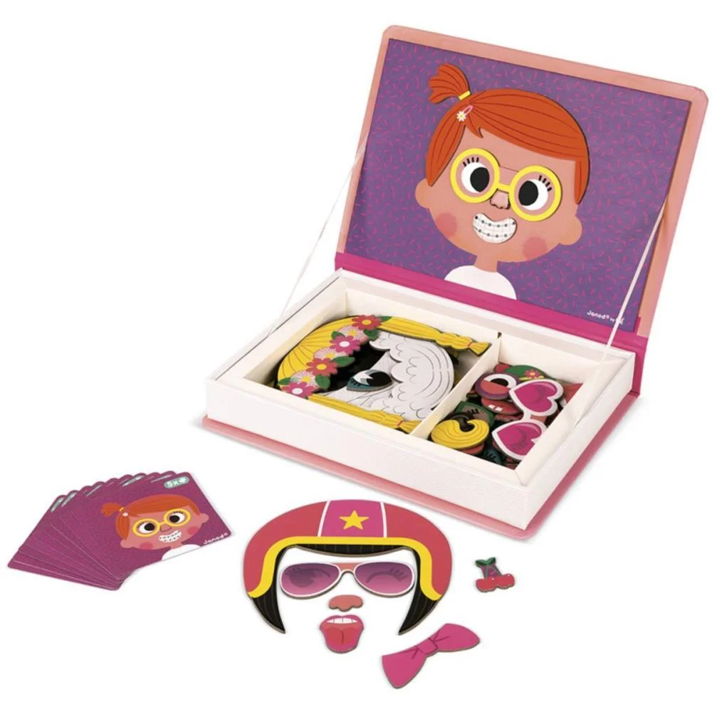 LIVRO MAGNETICO INFANTIL CRAZY FACES MENINAS 65 PECAS MAPED (UNIDADE) - imagem 3