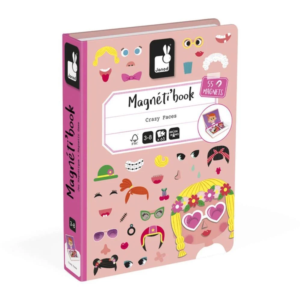 LIVRO MAGNETICO INFANTIL CRAZY FACES MENINAS 65 PECAS MAPED (UNIDADE) - imagem 5