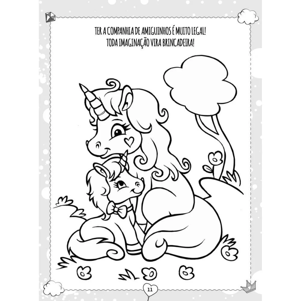 LIVRO INFANTIL COLORIR UNICORNIOS E AMIGOS 100PG. BICHO ESPERTO (UNIDADE) - imagem 6