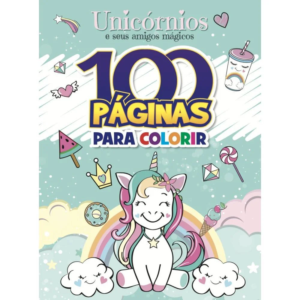 LIVRO INFANTIL COLORIR UNICORNIOS E AMIGOS 100PG. BICHO ESPERTO (UNIDADE) - imagem 8