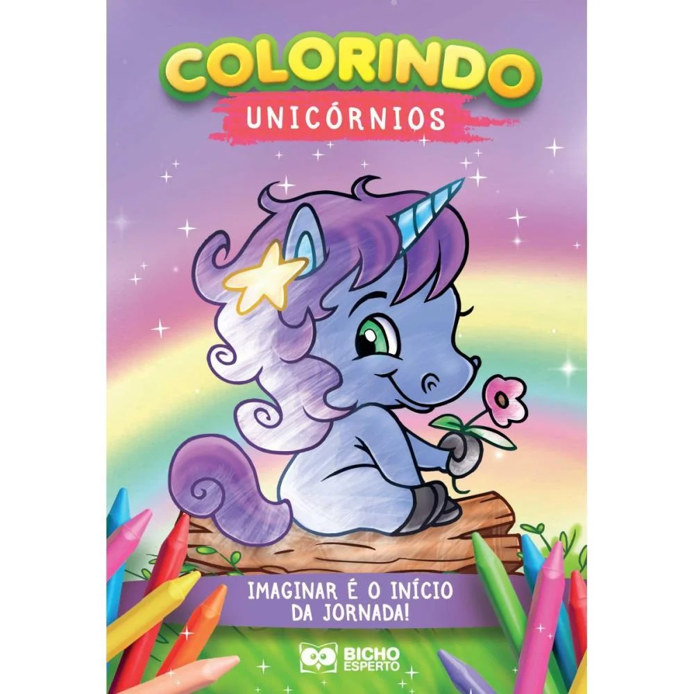 LIVRO INFANTIL COLORIR UNICORNIOS P/COLORIR 10PGS BICHO ESPERTO (PCT.C/10) - imagem 2