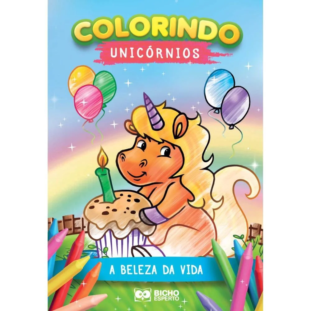 LIVRO INFANTIL COLORIR UNICORNIOS P/COLORIR 10PGS BICHO ESPERTO (PCT.C/10) - imagem 8