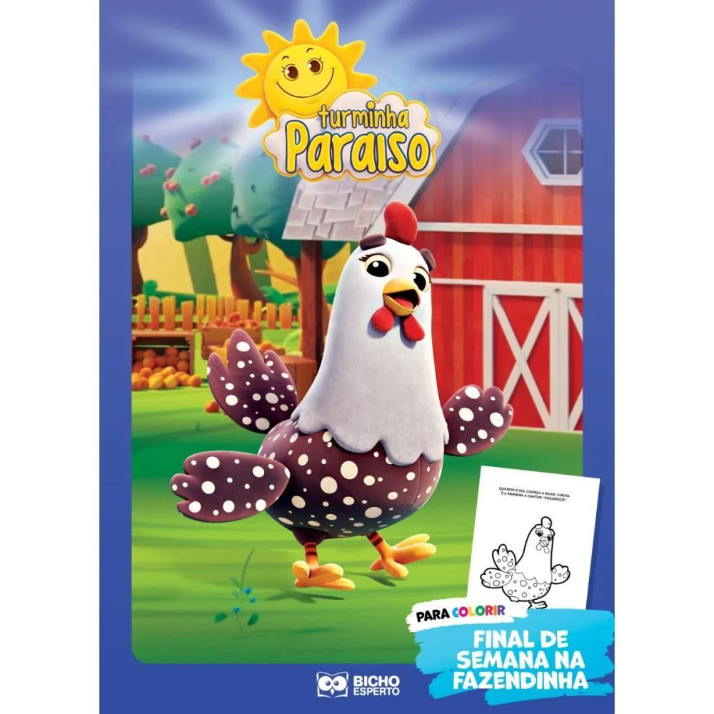 LIVRO INFANTIL COLORIR TURMINHA PARAISO P/COLORIR 10P BICHO ESPERTO (PCT.C/08) - imagem 4