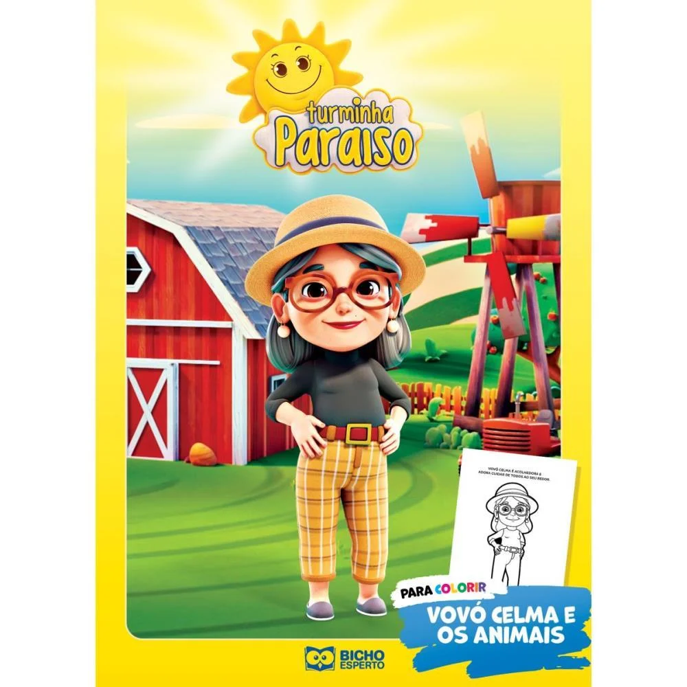 LIVRO INFANTIL COLORIR TURMINHA PARAISO P/COLORIR 10P BICHO ESPERTO (PCT.C/08) - imagem 7