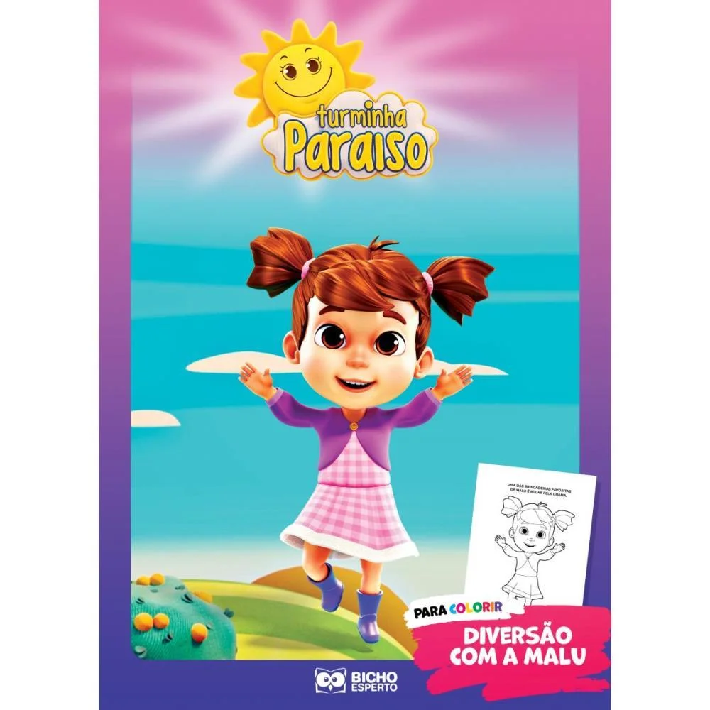 LIVRO INFANTIL COLORIR TURMINHA PARAISO P/COLORIR 10P BICHO ESPERTO (PCT.C/08) - imagem 8