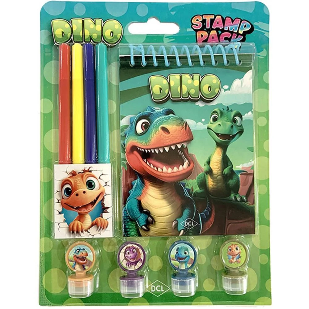 LIVRO INFANTIL COLORIR STAMP PACK DINOSSAUROS CARIMBO DCL (UNIDADE) - imagem 2