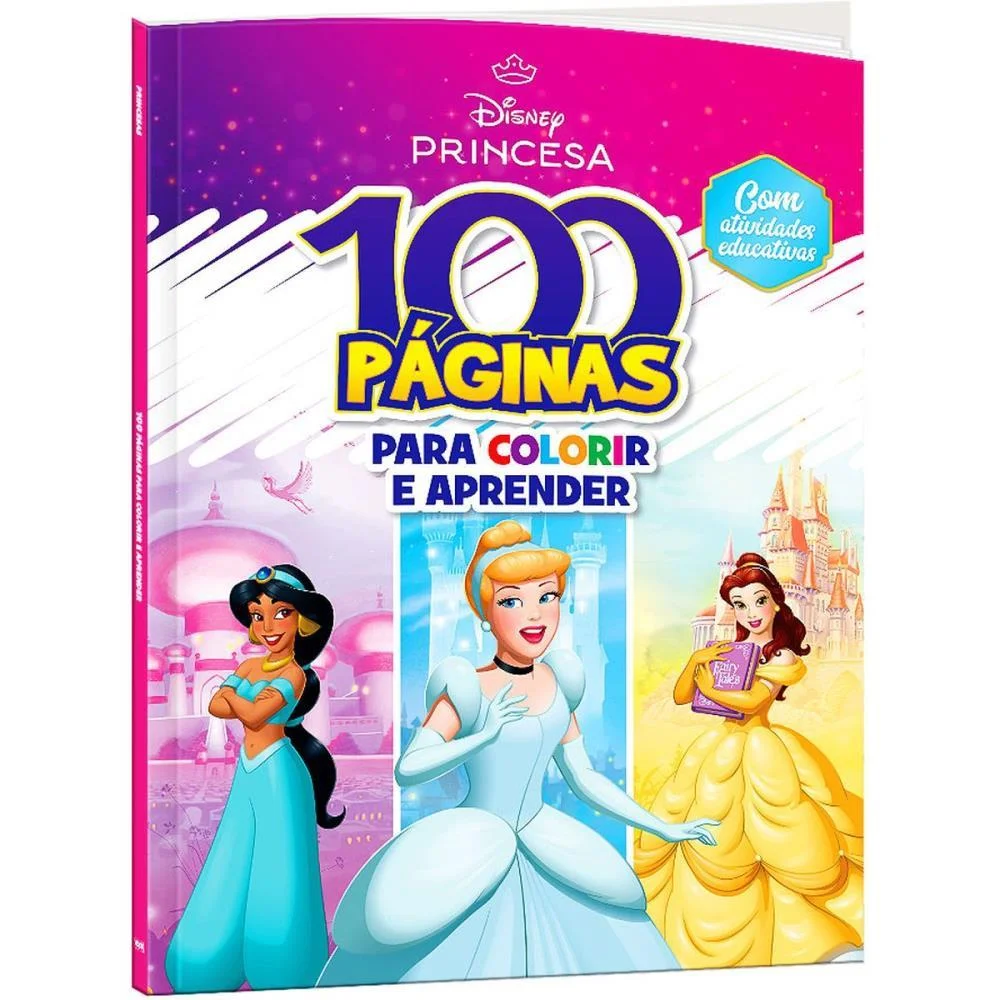 LIVRO INFANTIL COLORIR PRINCESAS 100PGS 27X20CM BICHO ESPERTO (UNIDADE) - imagem 2