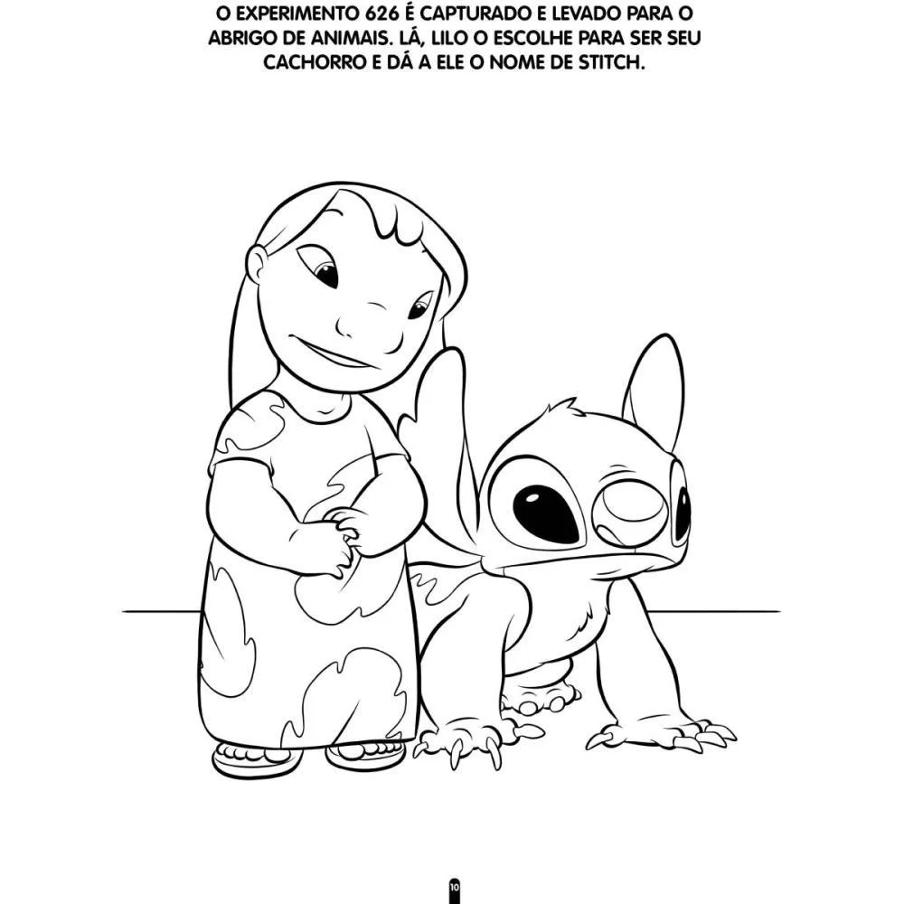 LIVRO INFANTIL COLORIR STITCH COLORIR E APRENDER 16PG BICHO ESPERTO (PCT.C/03) - imagem 4