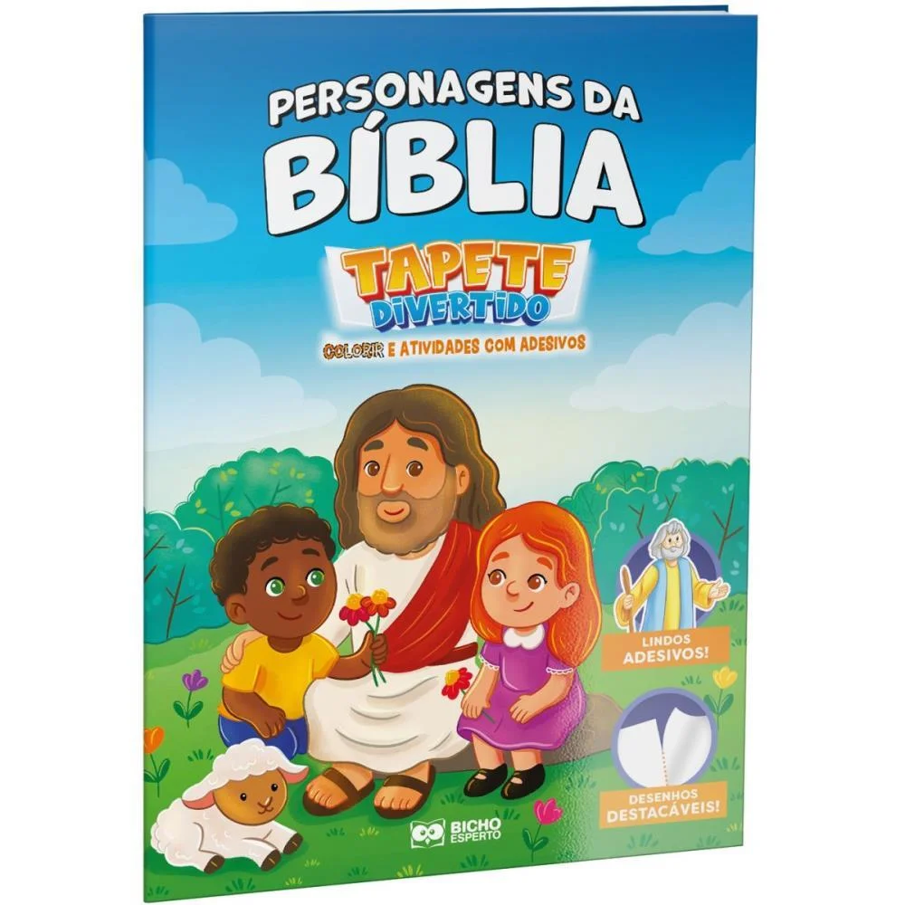 LIVRO INFANTIL COLORIR TAPETE DIVERTIDO BIBLICO BICHO ESPERTO (PCT.C/03) - imagem 2