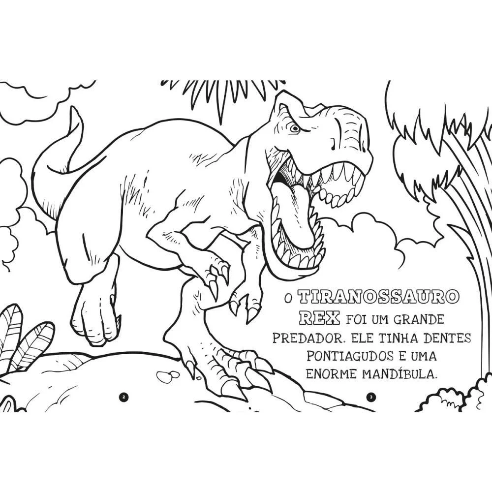 LIVRO INFANTIL COLORIR MEGA KIT DINOSSAUROS LER E COL MAGIC KIDS (UNIDADE) - imagem 5